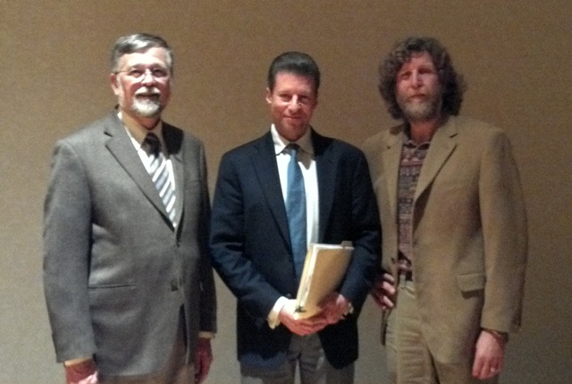 Photo of President Engstrom, William Robinson and Paul Haber